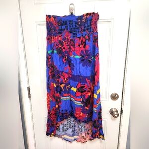 Strapless High Low Summer Beach Dress sz lg